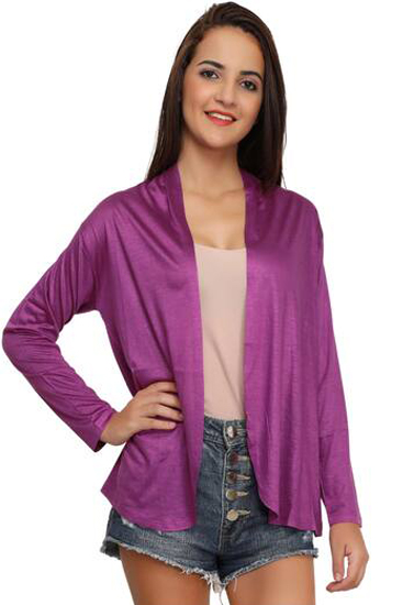 Magenta Full Sleeves Shrug