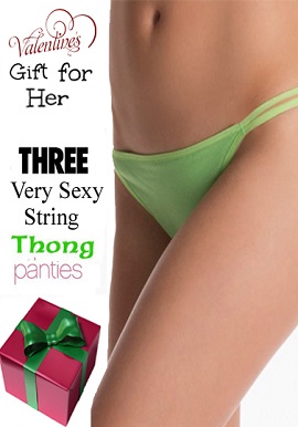 Sexy Valentine Day Gift - Three Luxury Double String Thong
