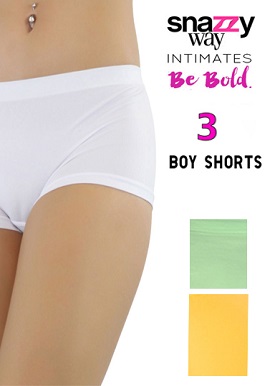 3 Intimates Assorted Colour Boyshorts