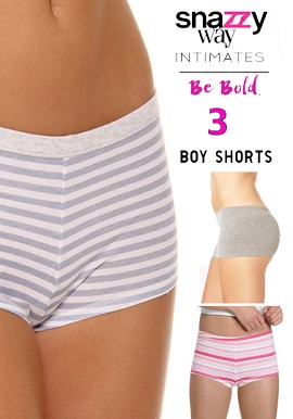 3 Pack Soft Cool Cotton Boyshorts