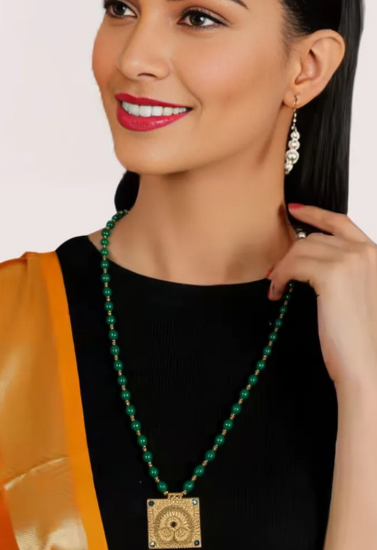 Emerald Sunburst Statement Necklace