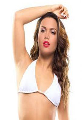 Sexy Plain White Tri Halter Bikini Bra