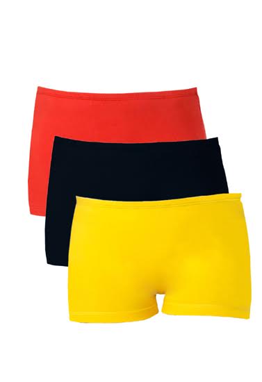 With Wide Stripe Boyshorts (Pk Of 3) + 1 Free Bra