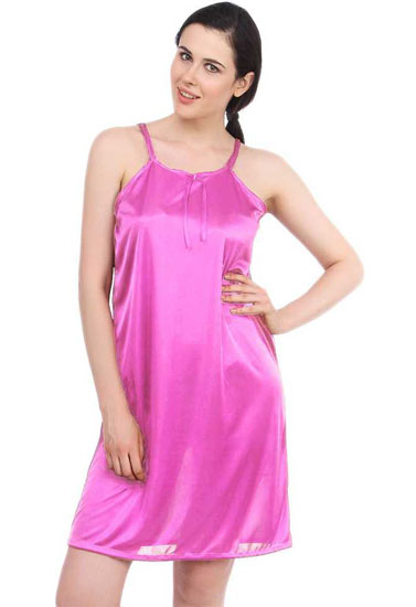 Women Lace Silky Soft Shiny Satin Chemise Nightdress Nighty Nightwear