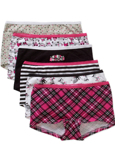 Pack Of 6 Women's Assorted Boyshort Panties