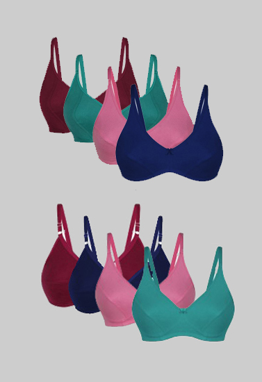 Wholesale Lot Of 8 Cotton Stretchy Everyday Bra