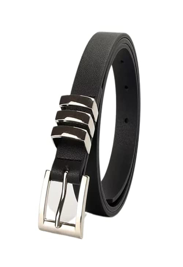 Women's Simple Square Design Metal Buckle Stylish Belt