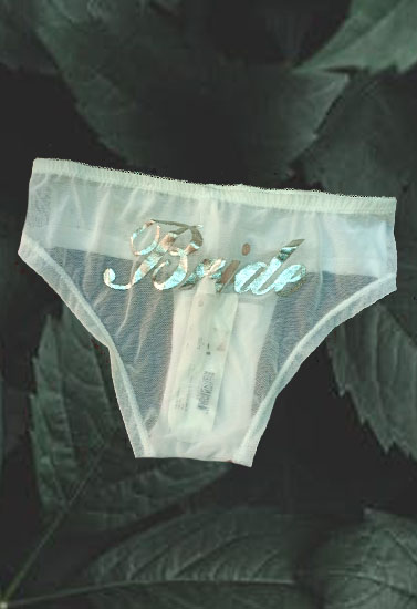 White "Bride" Hipster Panty
