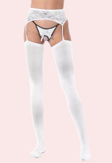Women’s Garter Belt with Crotchless G-Strings Set