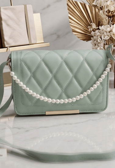 Elegant Pearl Chain Crossbody Handbag